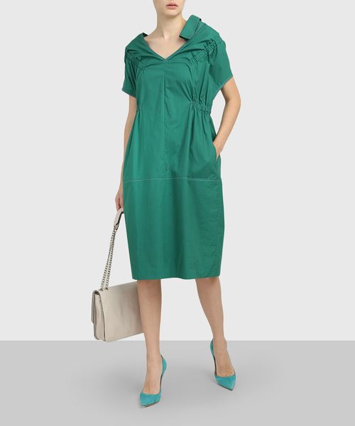 Asymmetrical collar dress | Premium Outlet