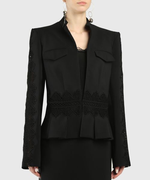 Lace deals trim blazer