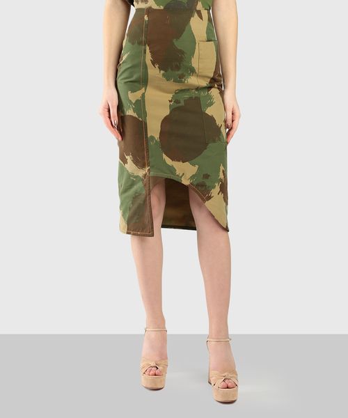 Khaki on sale camouflage skirt