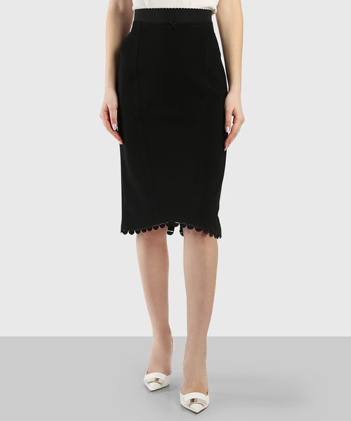 Black pencil skirt with elastic waistband Premium Outlet