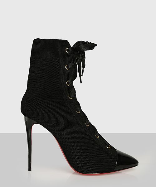 Lace up high heeled boots Premium Outlet