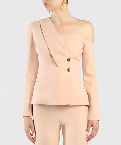 Open shoulder blazer sale