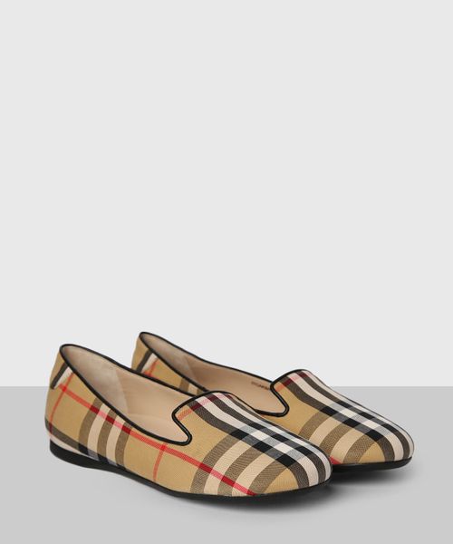 Brown plaid ballet flats Premium Outlet