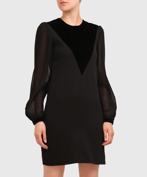 white christmas dresses Black straight cut dress – Bazza Alzouman main image 0