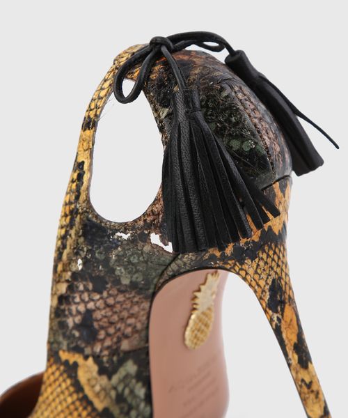 Snake printed stiletto pumps in multicolor Premium Outlet