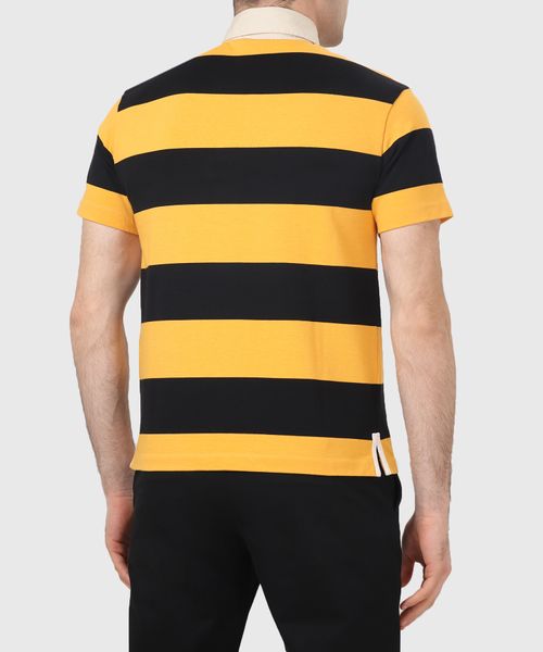 Black and yellow striped polo outlet shirt