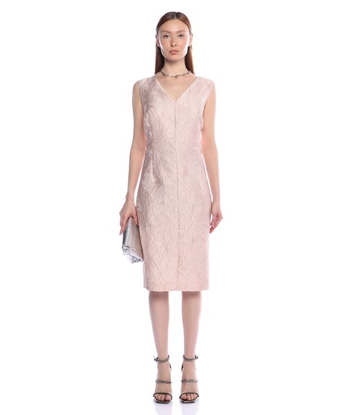 marina v neck embroidered dress Illusion V-Neck Embroidered Mesh Long Wedding Gown main image 1
