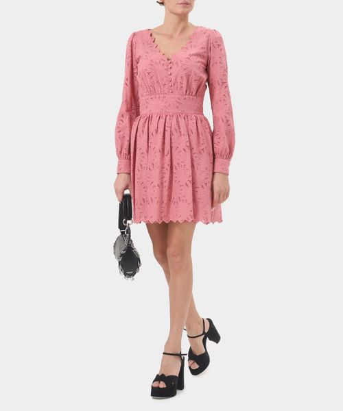 chinese dress ladies The Kylie Dress in Begonia Pink Lace 8 / Begonia Pink Lace