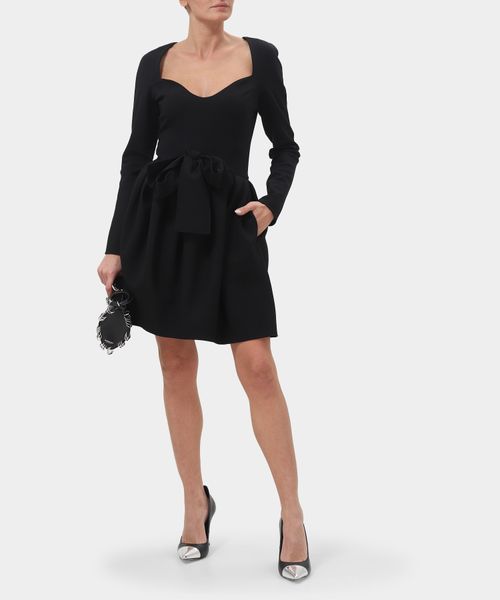 Bow detail mini dress with flared skirt | Premium Outlet