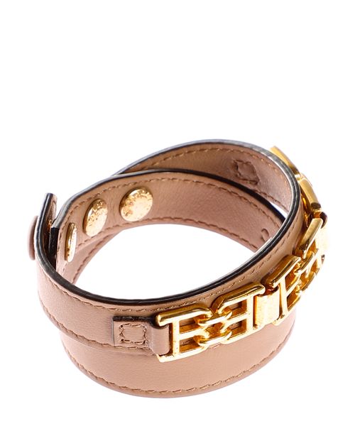 Leather logo detail bracelet Premium Outlet