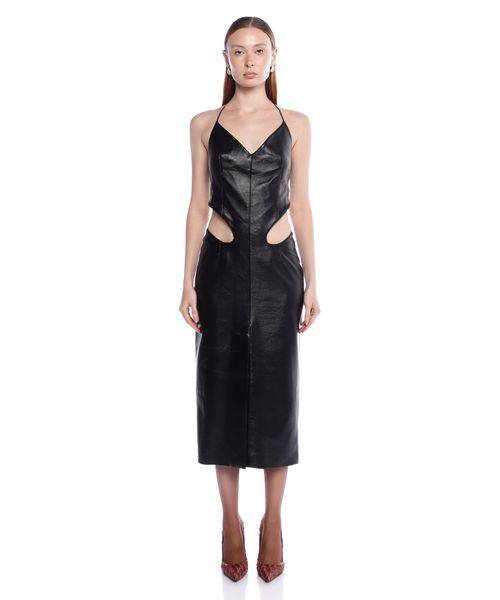 chinese dress ladies LEATHER LOOK BLAZER DRESS main image 0