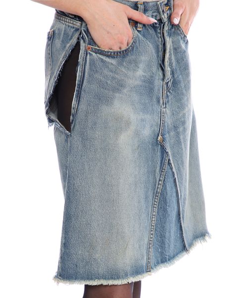 BALENCIAGA v waist denim skirt スカート Balenciaga Mid-waist denim maxi skirt Balenciaga