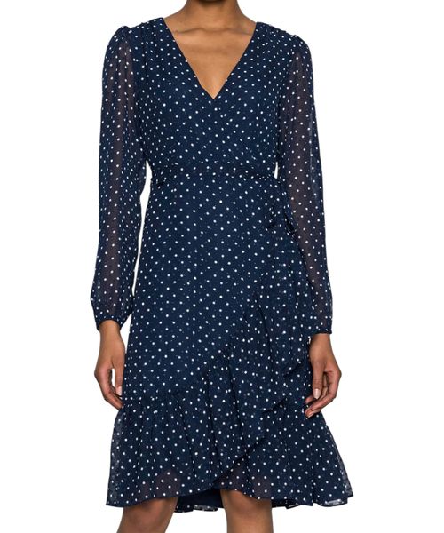 guess blue polka dot dress I Guess So Mini Dress Blue Polka Dot