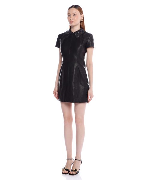 msgm leather dress mini STRATCHY DRESS