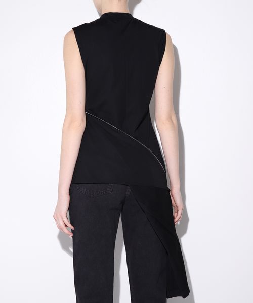 トップス zip asymmetric tops SOFT ASYMMETRIC TOP - Beige marl | ZARA New Zealand